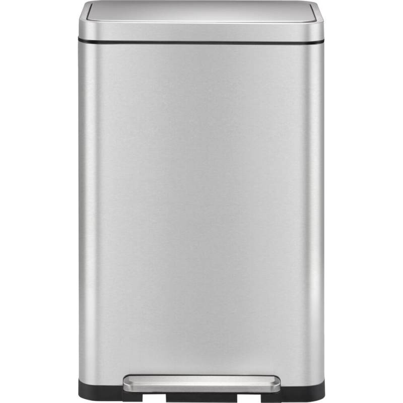 Pedalspand, EKO X-Cube, st&aring;l mat, rustfrit st&aring;l, 30 l, plast inderspande, t&aelig;tsluttende l&aring;g, soft close, fingeraftryksfri