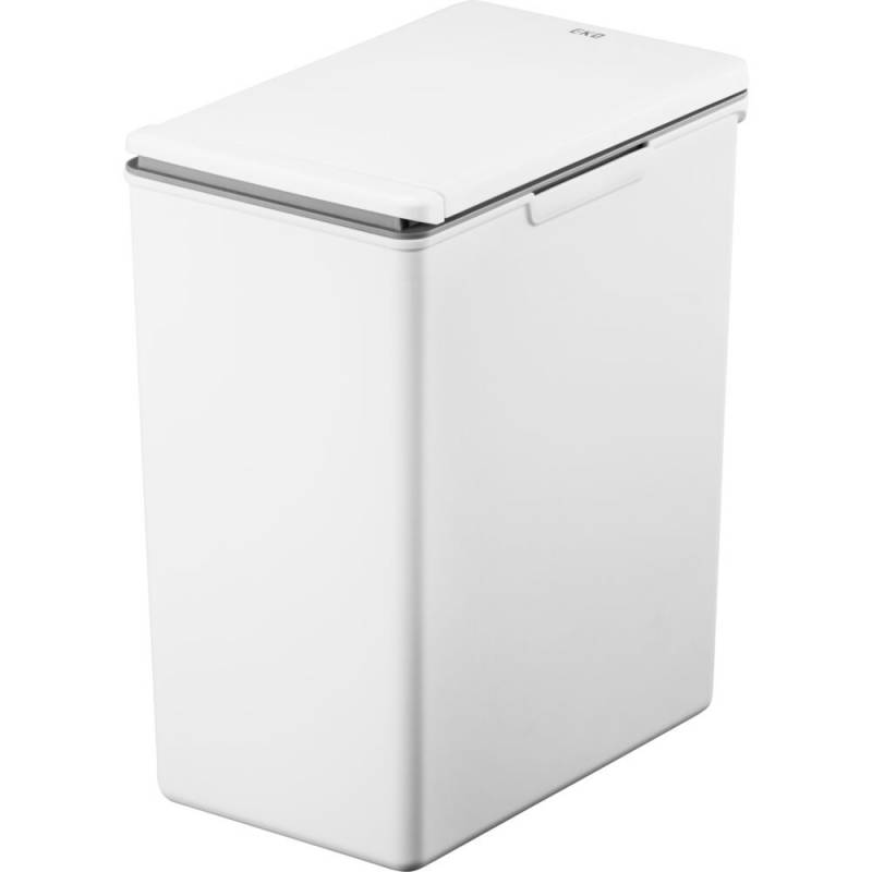 Affaldsspand, EKO Morandi Touch, hvid, plast, 20 l, med touch l&aring;g og s&aelig;kkeholder