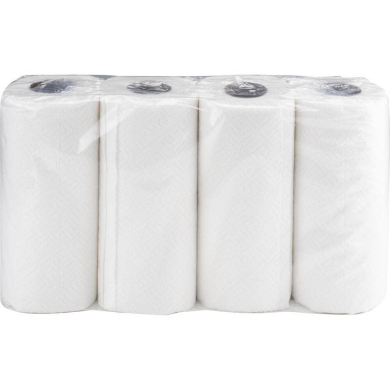 K&oslash;kkenrulle, neutral, 2-lags, 14,4m x 20cm, &Oslash;10,8cm, hvid, nyfiber, Halve-ark