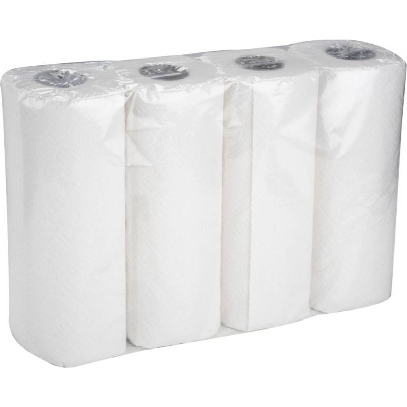 K&oslash;kkenrulle, neutral, 2-lags, 14m x 25cm, &Oslash;11cm, hvid, blandingsfibre