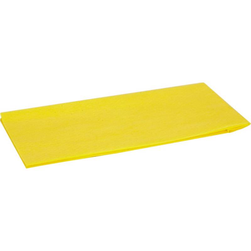 Engangsmoppe, gul, polyester/viskose, 60 cm, olieimpr&aelig;gneret, engangs