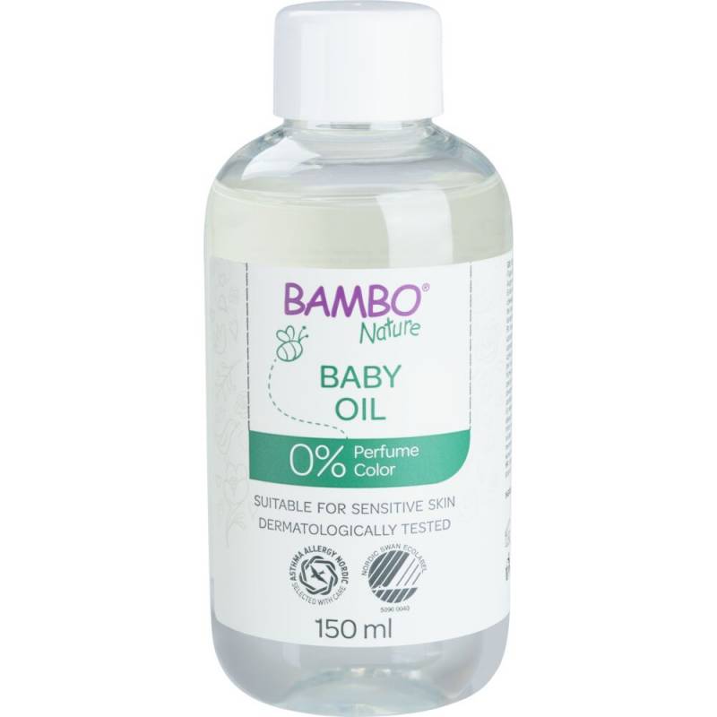Babyolie, Bambo Nature, 150 ml, uden farve og parfume