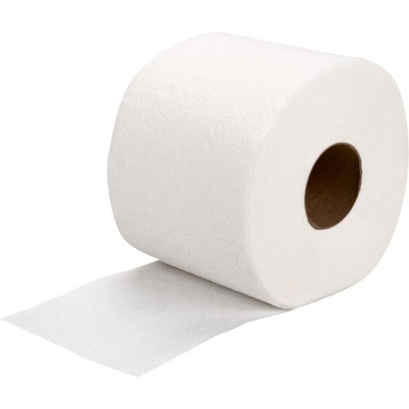 Toiletpapir, ABENA Care-Ness Excellent, 2-lags, 55m x 9,5cm, &Oslash;12cm, hvid, nyfiber