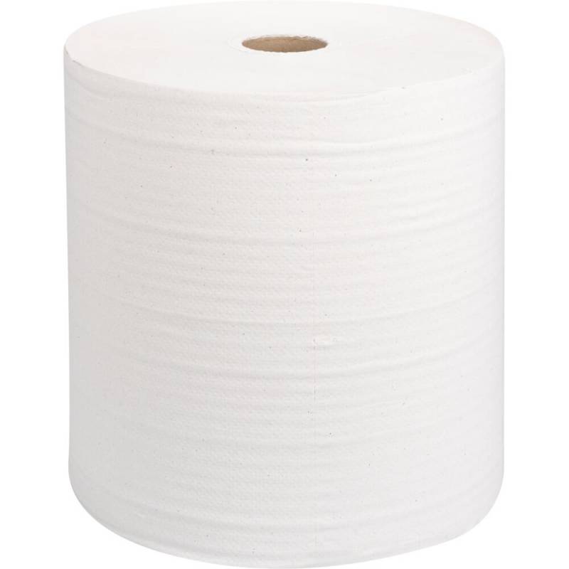 V&aelig;rkstedsrulle, 2-lags, 500m x 32cm, &Oslash;30cm, hvid, genanvendt papir