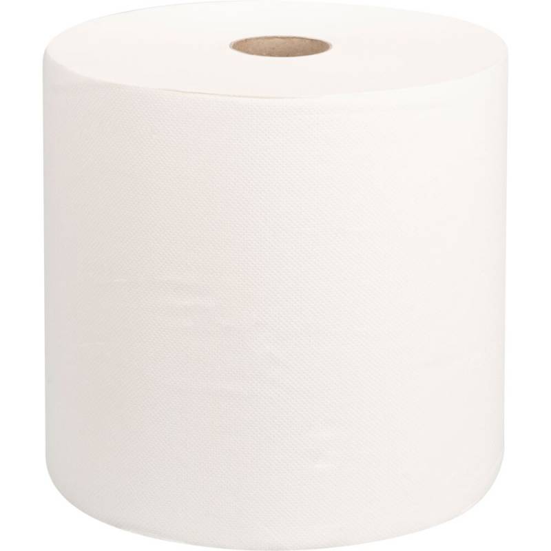 V&aelig;rkstedsrulle, neutral, 2-lags, 501m x 32,5cm, &Oslash;33cm, hvid, blandingsfibre