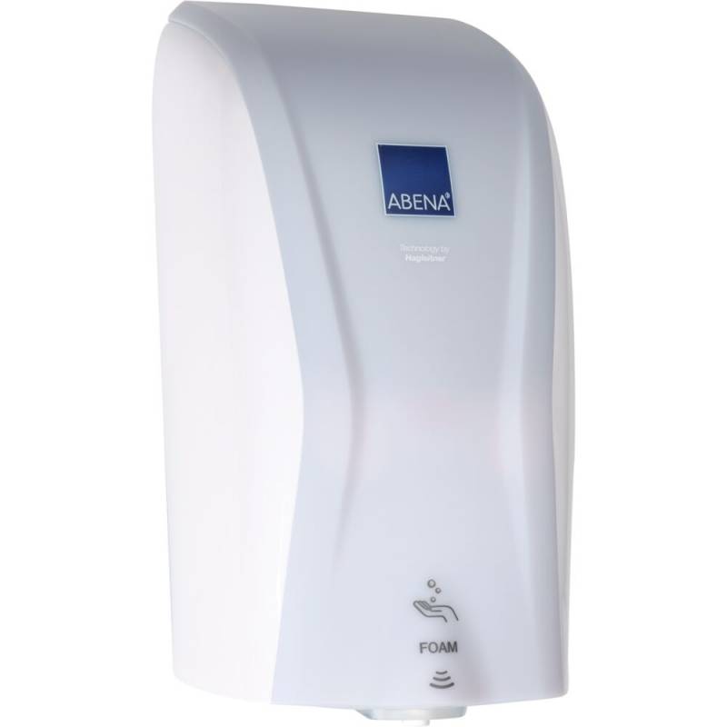 Dispenser, ABENA Technology by Hagleitner, 600 ml, hvid, plast, til pose refiller, hybrid, til skums&aelig;be/desinfek.
