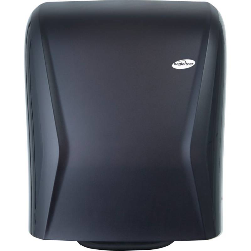 Dispenser, Hagleitner, 22,9x33,3x42,1cm, sort, plast, til h&aring;ndkl&aelig;deruller, elektronisk