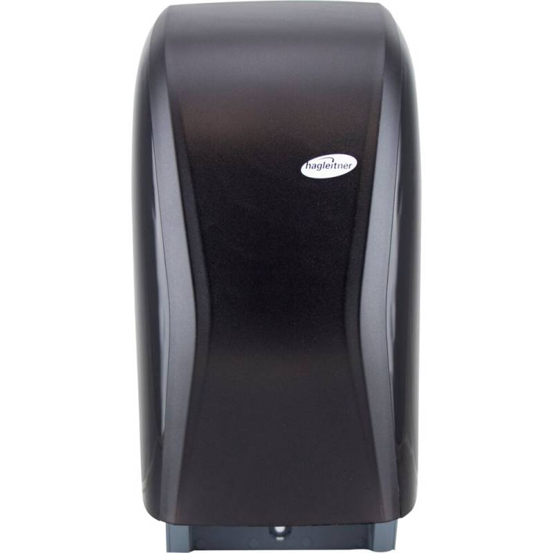 Dispenser, Hagleitner, 600 ml, sort, plast, til pose refiller, manuel, til skums&aelig;be/desinfek.
