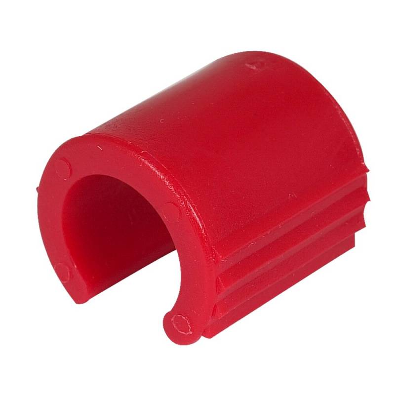 Clips, r&oslash;d, PE, til s&aelig;kkeholder