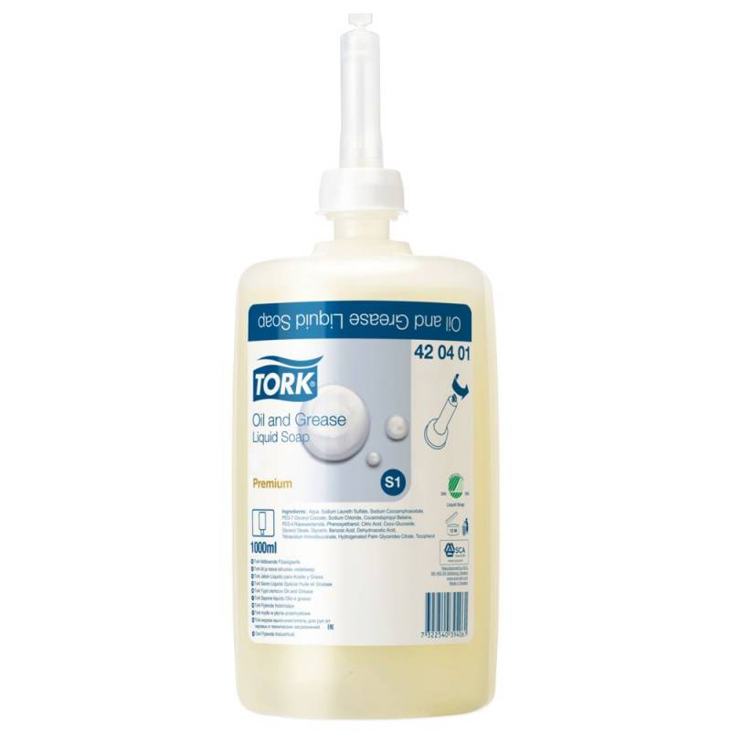 H&aring;nds&aelig;be, Tork S1 Premium, 1000 ml, uden farve og parfume, flydende,1,0 ml pr. dosering