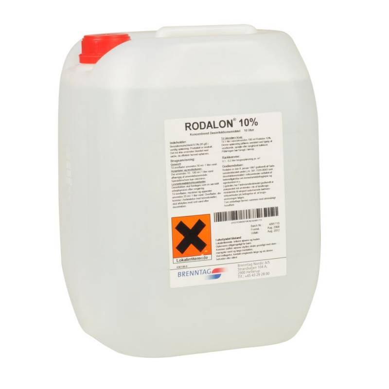 Overfladedesinfektion, Rodalon, 10 l, 10\% KA