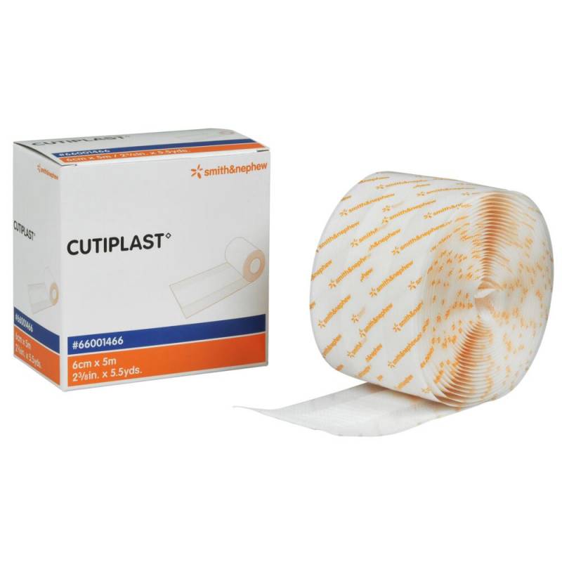 S&aring;rplaster, Cutiplast, 5m x 4cm, hvid, usteril