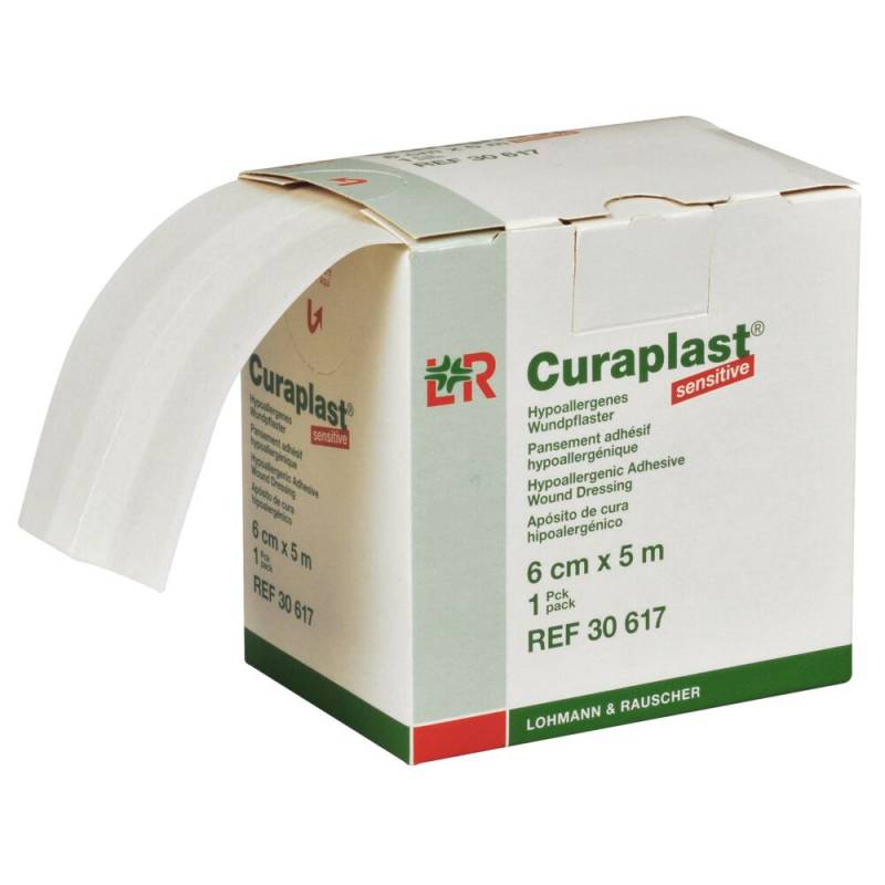 S&aring;rplaster, Curaplast, 5m x 6cm, beige, usteril