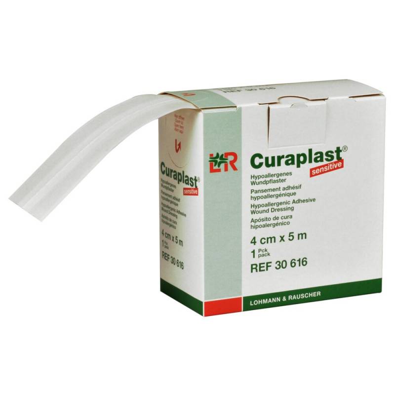 S&aring;rplaster, Curaplast, 5m x 4cm, beige, usteril