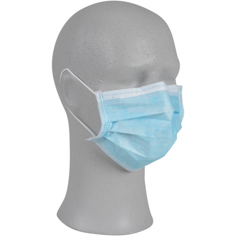 Ansigtsmaske, ABENA Excellent, 3-lags, bl&aring;, engangs