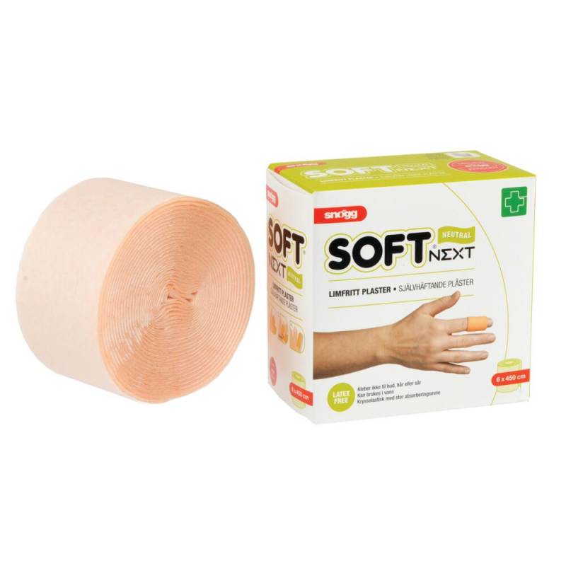 Skumforbinding, Sn&ouml;gg Soft Next, 4,5m x 6cm, beige, selvh&aelig;ftende, latexfri