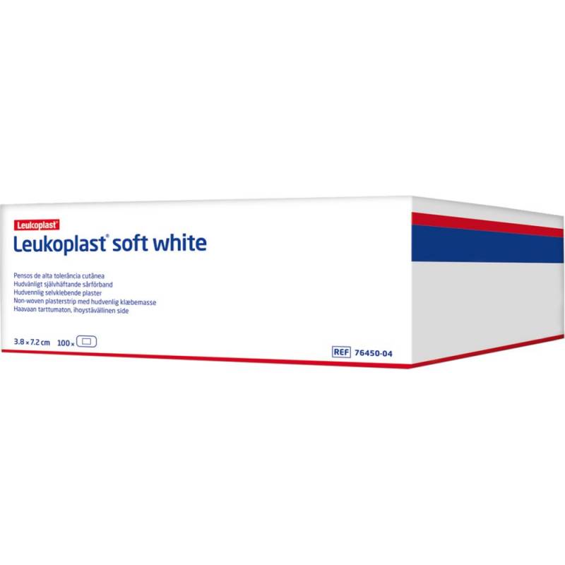 H&aelig;fteplaster, Leukoplast Soft White, 7,2x3,8cm, hvid, latexfri, usteril