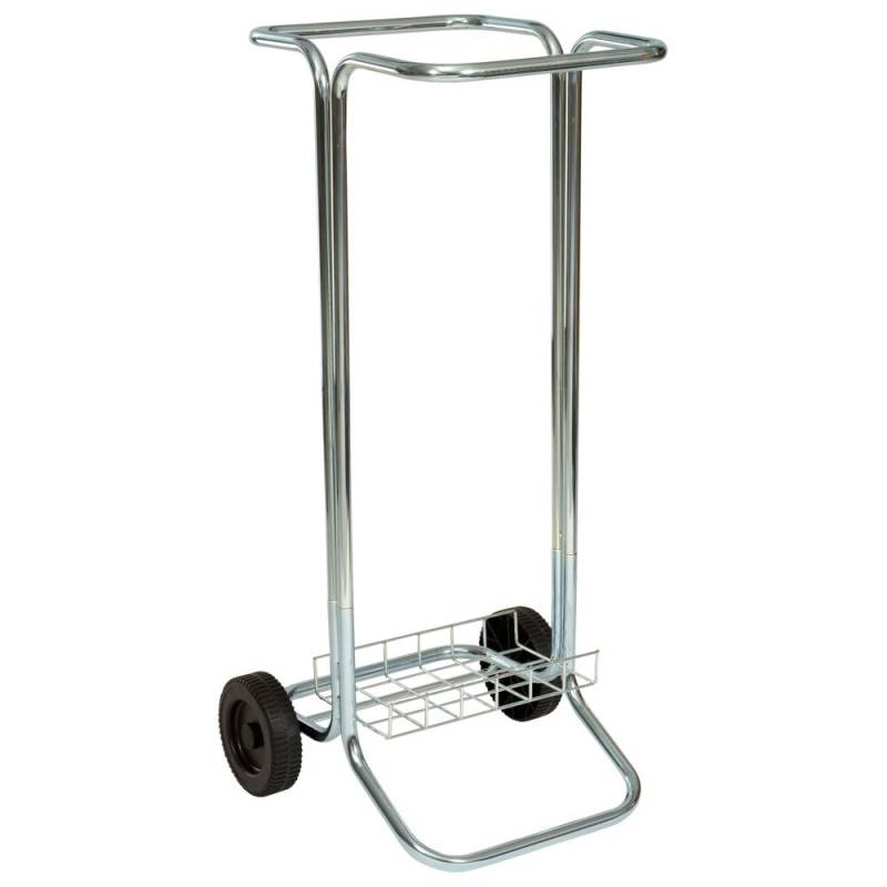 Affaldsstativ, st&aring;l blank, galvaniseret st&aring;l, 100 l, leveres usamlet *Denne vare tages ikke retur*