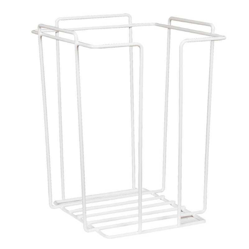 Vaskekludestativ, ABENA, 23x23x13,5cm, hvid, metal, holder til skumvaskeklude