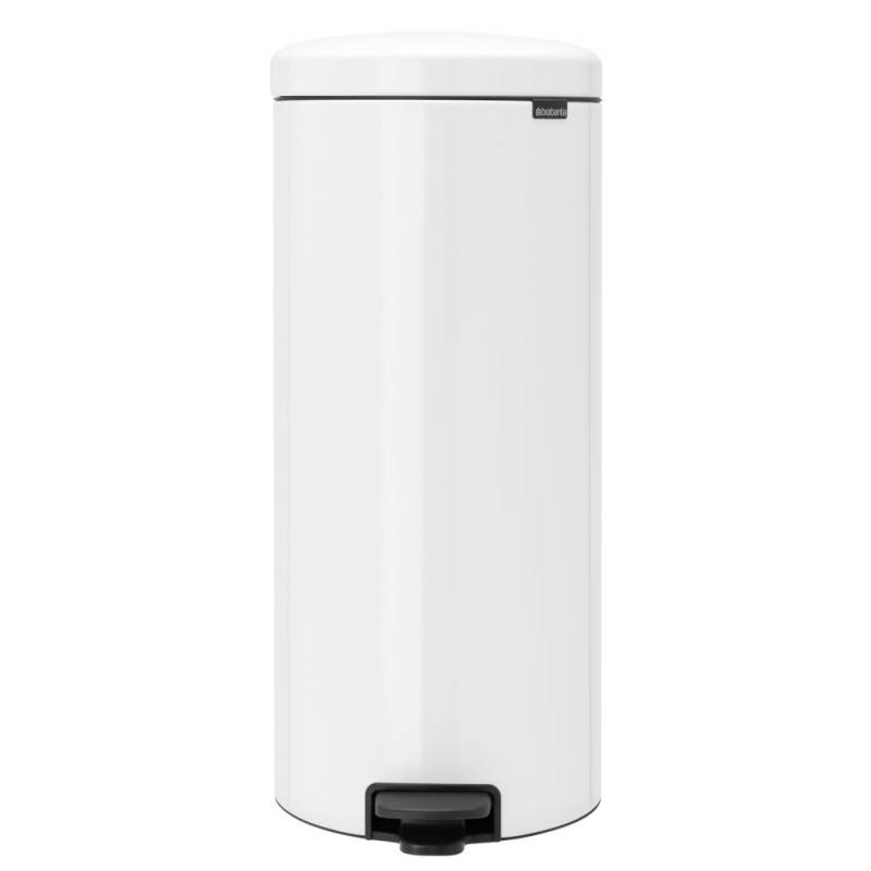 Pedalspand, Brabantia newIcon, hvid, st&aring;l, 30 l, metal inderspand, og soft close l&aring;g