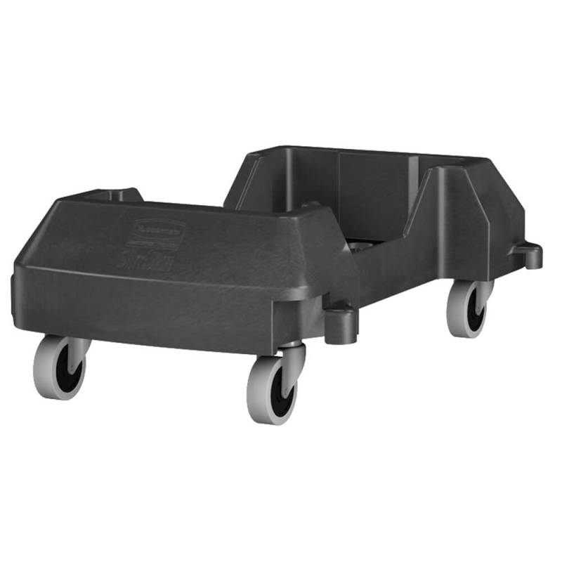Vogn Rubbermaid Slim Jim, 37,4x60,6x21,2cm, sort, metal/plast kan sammenkobles med flere enheder for kildesortering