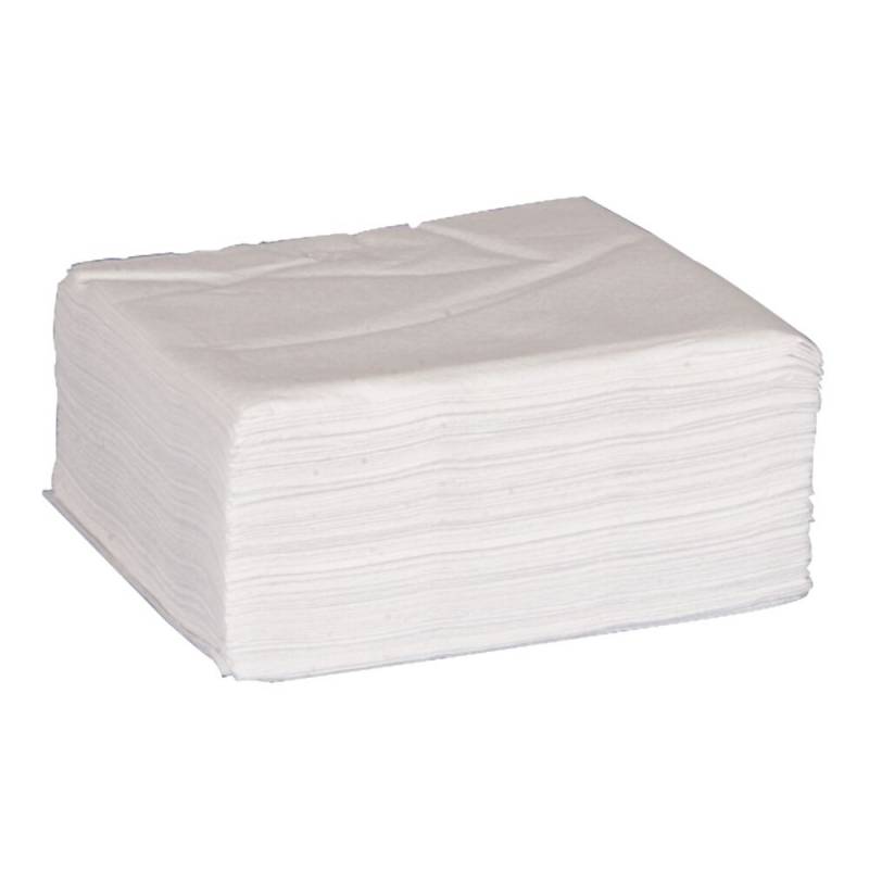 &Oslash;konomiserviet, 1-lags, 1/4 fold, 33x33cm, hvid, nyfiber