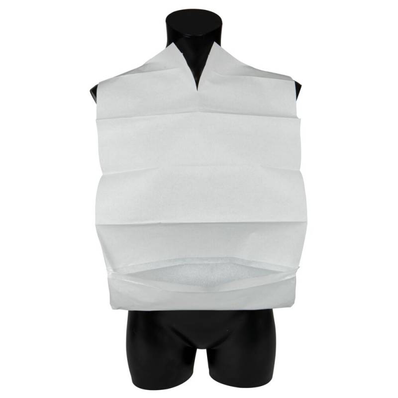 Spisestykke, ABENA Classic, 3-lags, 60x38cm, hvid, PE/tissue, med bindeb&aring;nd, engangs