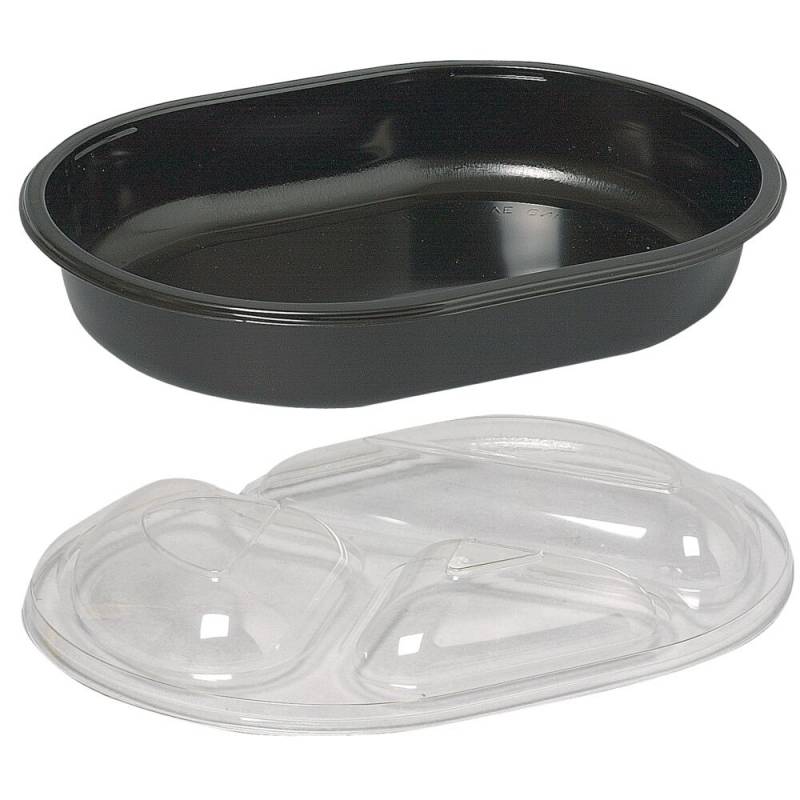 Bakke, 23,8x17,6x4cm, 1000 ml, sort, PP, 1-rums, 1000 ml, menuserie, hovedret