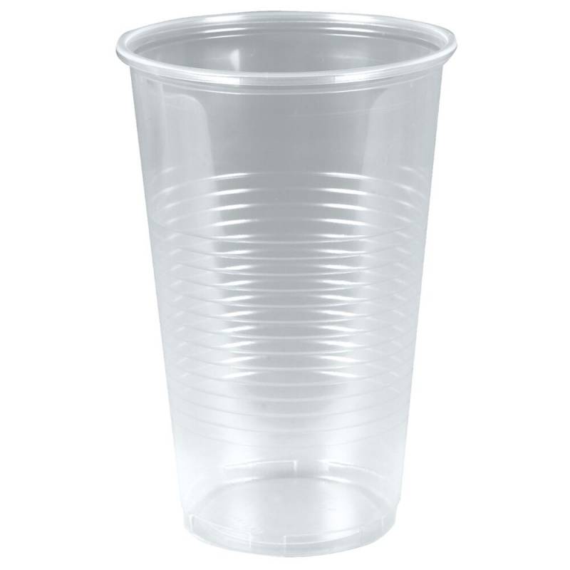 Fad&oslash;lsglas, 13,8cm, &Oslash;9,5cm, 50 cl, 60 cl, klar, PP, med riller