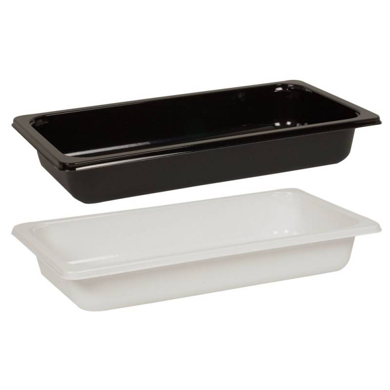 Bakke, 32,4x17,6x4,8cm, 1980 ml, sort, CPET, 1-rums, 1980 ml, standard serie, 1/3 GN
