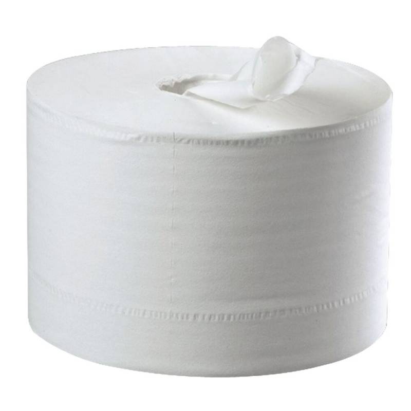 Toiletpapir, Tork T8 Advanced, 2-lags, 207m x 13,4cm, &Oslash;19,9cm, hvid, blandingsfibre
