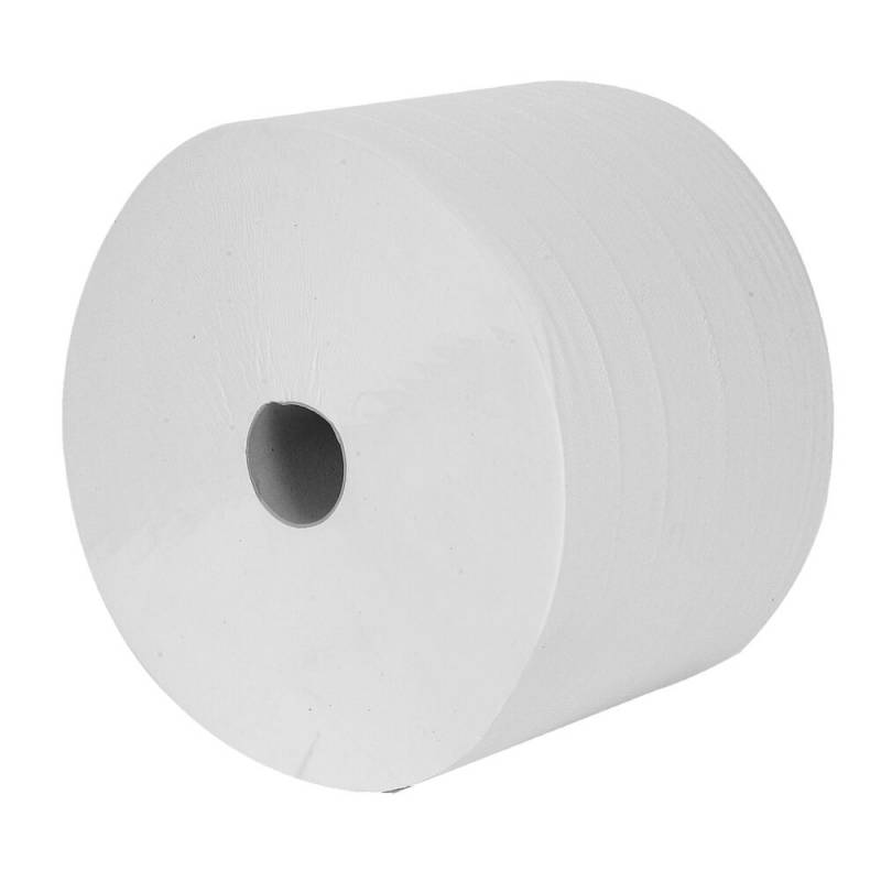 V&aelig;rkstedsrulle, neutral, 2-lags, 600m x 26,3cm, &Oslash;36cm, hvid, nyfiber