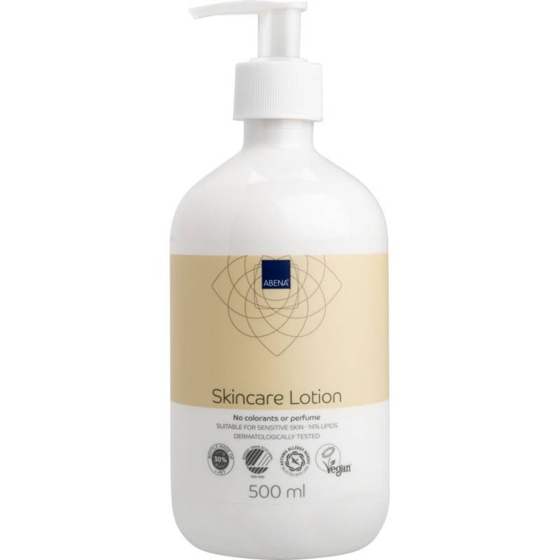 Hudlotion, ABENA, 500 ml, uden farve og parfume, 14\% fedt