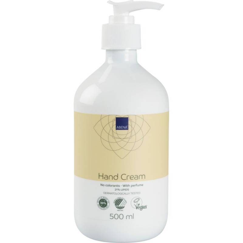 H&aring;ndcreme, ABENA, 500 ml, uden farve, med parfume, 21\% fedt