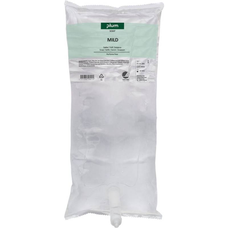 H&aring;nds&aelig;be, Plum Mild, 1000 ml, uden farve og parfume, flydende