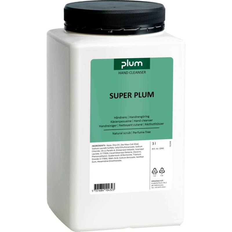 H&aring;ndrens, Plum Super, 3000 ml, hvid, uden farve, parfume og opl&oslash;sningsmiddel