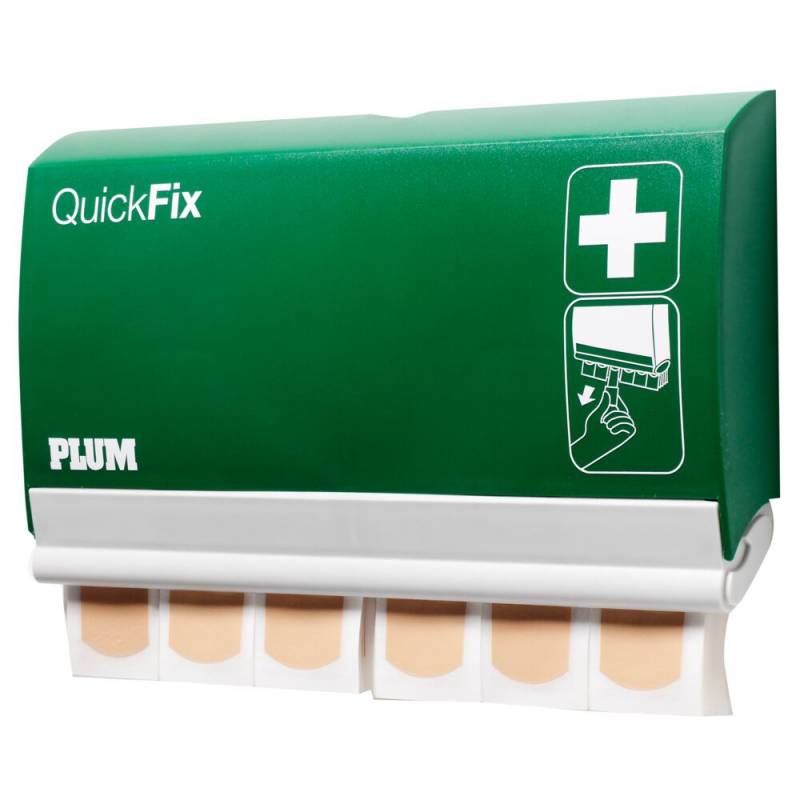 Plasterdispenser, QuickFix, 7,2x25x13,5cm, beige, inkl. 2 pk vandfaste plastre &aacute; 45 stk
