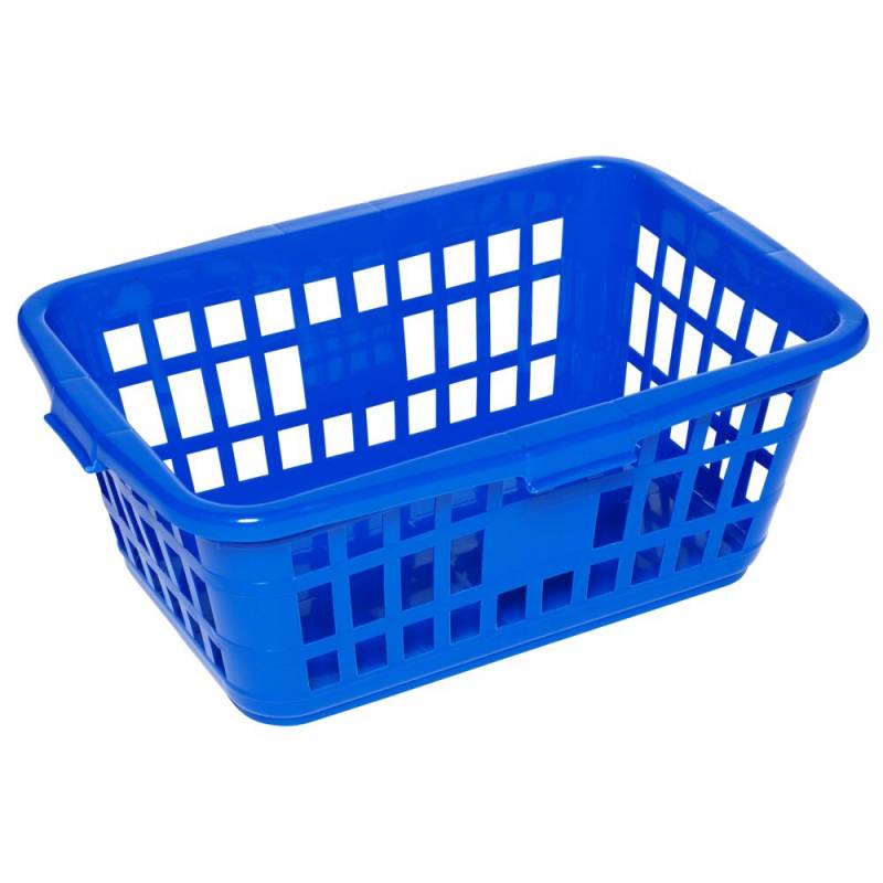 Plastkurv, 680x470x260mm, 50 l, bl&aring;, plast, firkantet *Denne vare tages ikke retur*