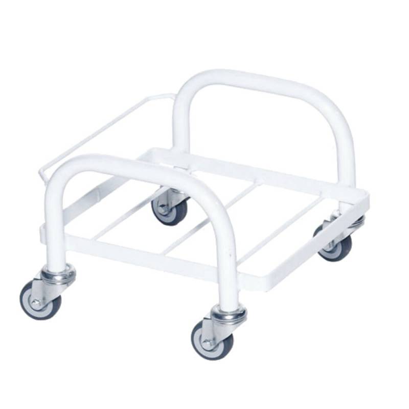 Dunkvogn, Tina Trolleys, 310x315x230mm, hvid, pulverlakeret st&aring;l/rustfrit st&aring;l, til 20-25 kg dunke *Denne vare tages ikke retur*