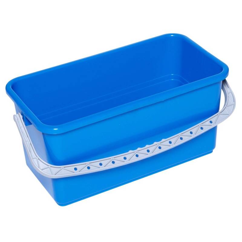 Moppeboks, Tina Trolleys, 540x270x270mm, 22 l, bl&aring;, plast/PP, med hank, til rist