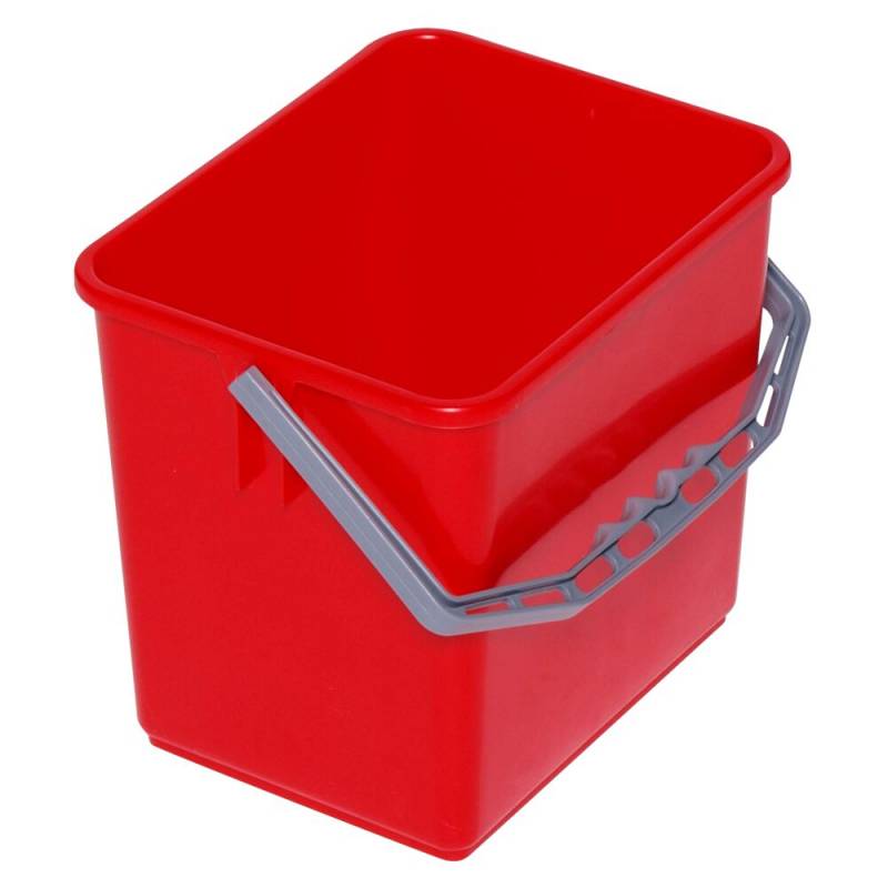 Inventarspand, Tina Trolleys, 240x190x220mm, r&oslash;d, PP, med gr&aring; hank, 6 ltr.