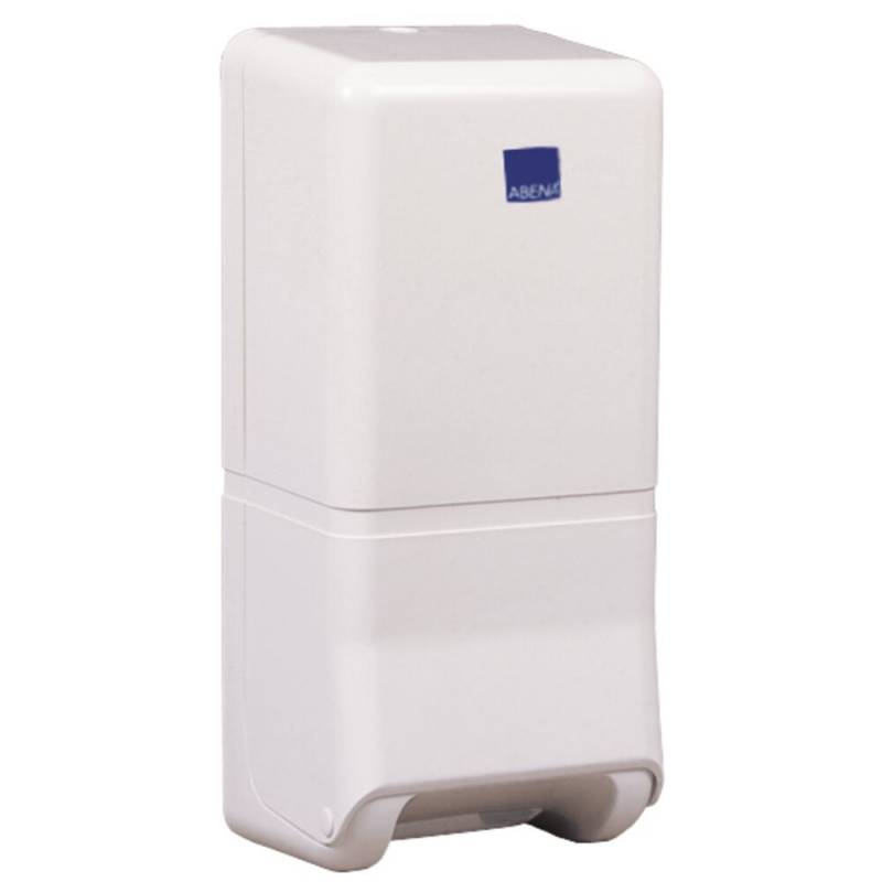 Dispenser, neutral, Midi, 10,5x14x32cm, hvid, ABS, til toiletpapir i ark