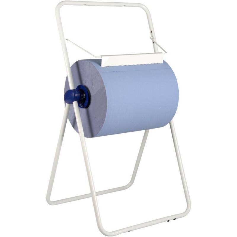 Gulvstativ, neutral, 46x48x90cm, hvid, rustfrit st&aring;l, til v&aelig;rkstedsruller