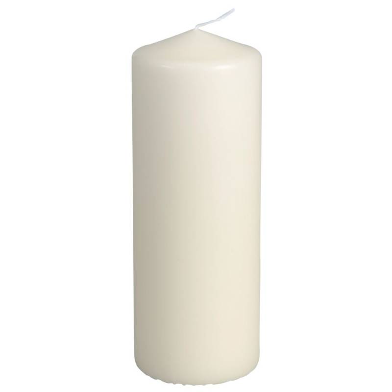 Bloklys, 18cm, &Oslash;7cm, champagne, 80 timer, paraffin