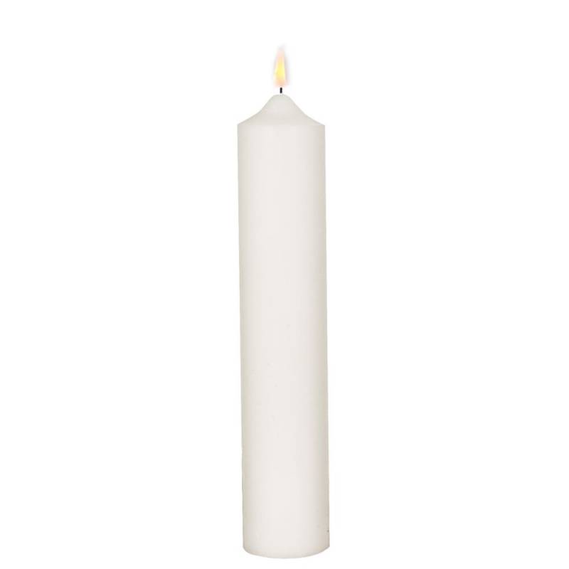 Alterlys, 34,5cm, &Oslash;7cm, hvid, 100 timer, stearin