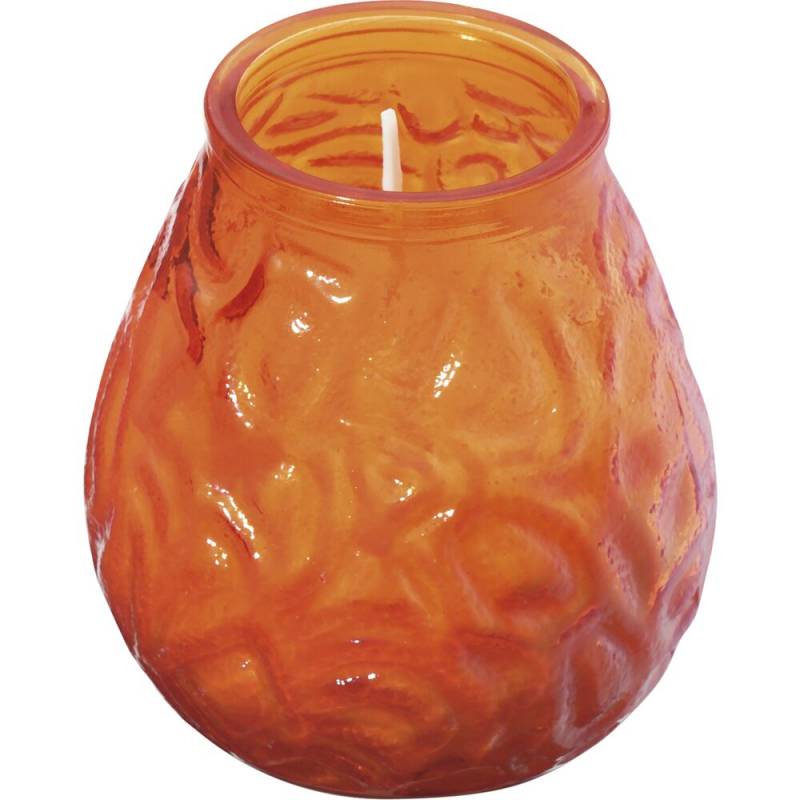 Lysbowle, Bolsius, 10,5cm, &Oslash;9,5cm, orange, 70 timer, glas/paraffin, i glasbowle