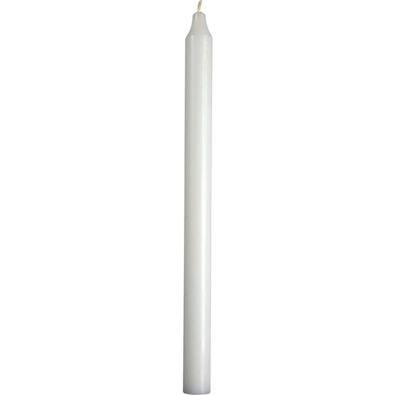 Rustiklys, 29cm, &Oslash;2,1cm, hvid, 11 timer, paraffin