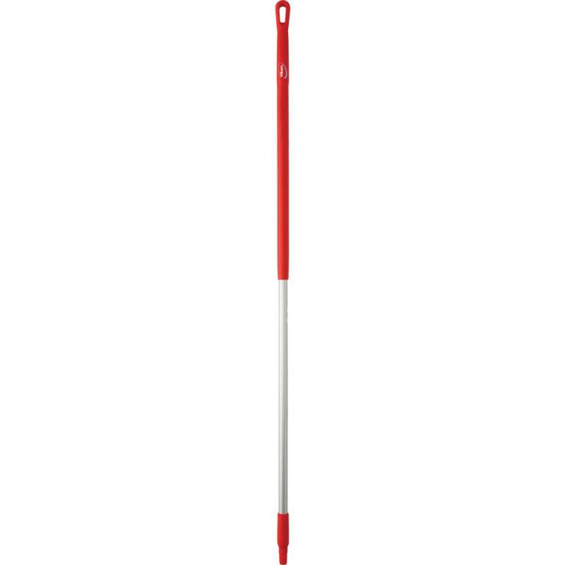 Skaft, med gevind, Vikan, 151cm, &Oslash;3,1cm, r&oslash;d, aluminium/PP