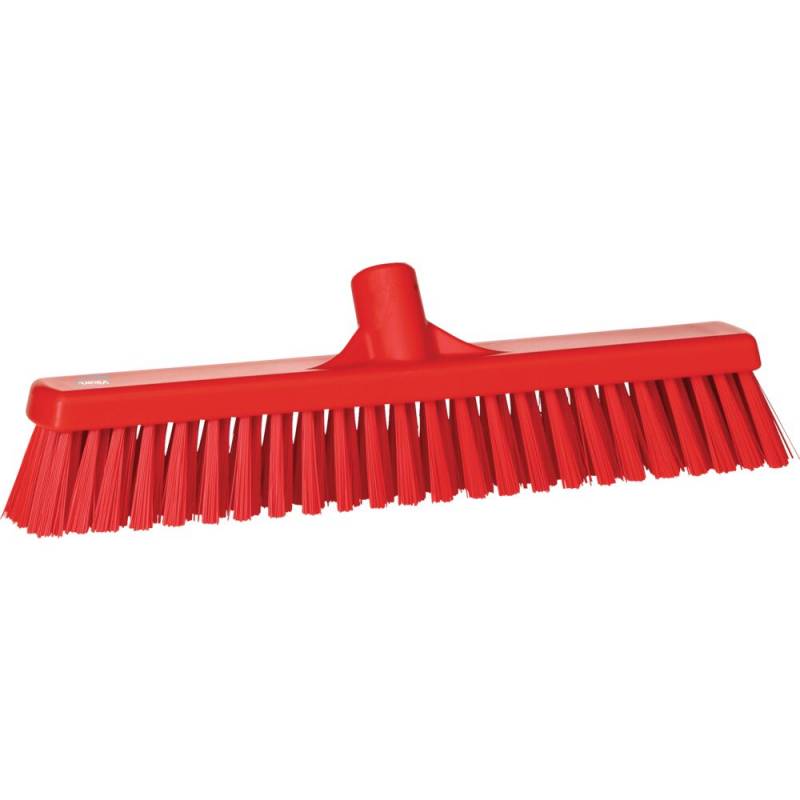Fejekost, Vikan, r&oslash;d, polyester/PP/rustfrit st&aring;l, 41 cm, bl&oslash;d/stiv *Denne vare tages ikke retur*