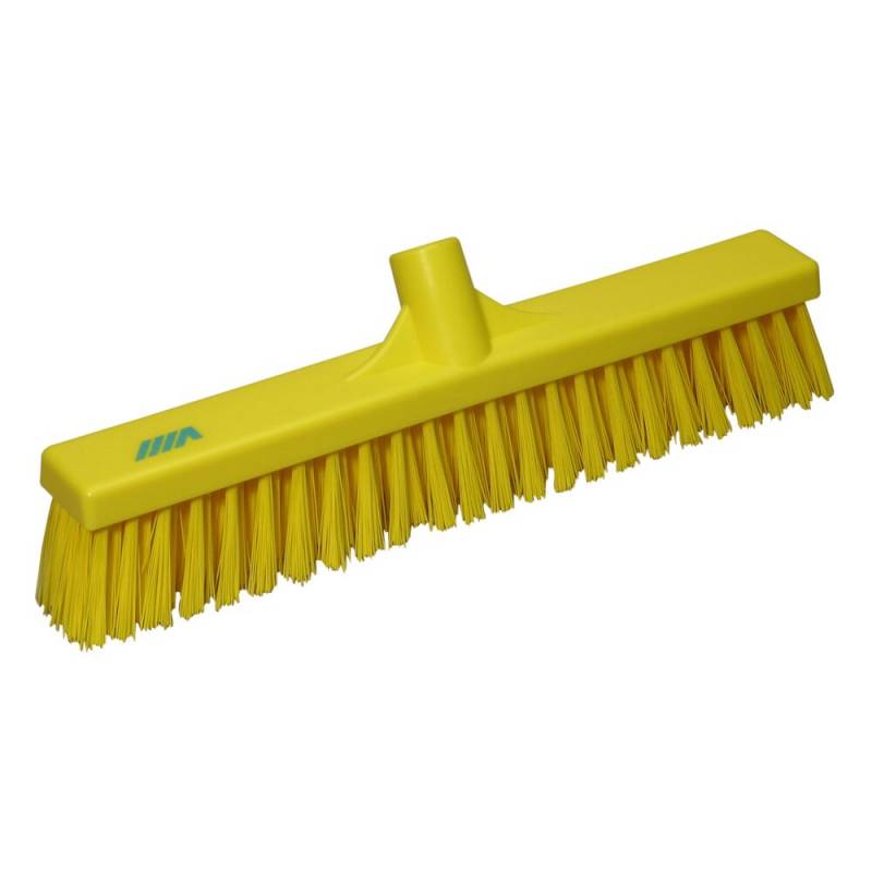 Fejekost, Vikan, gul, polyester/PP/rustfrit st&aring;l, 41 cm, bl&oslash;d/stiv *Denne vare tages ikke retur*